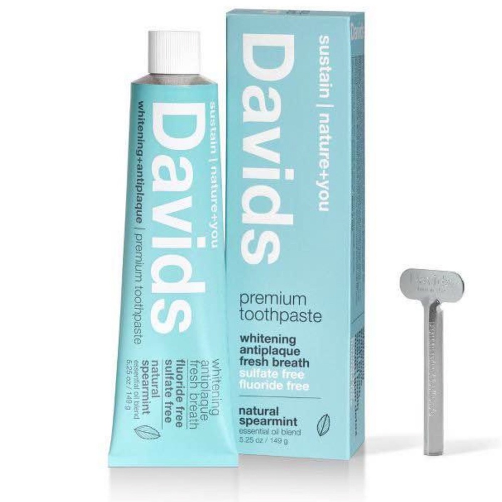 Set of 3 - Davids Antiplaque & Whitening Premium Natural Toothpaste